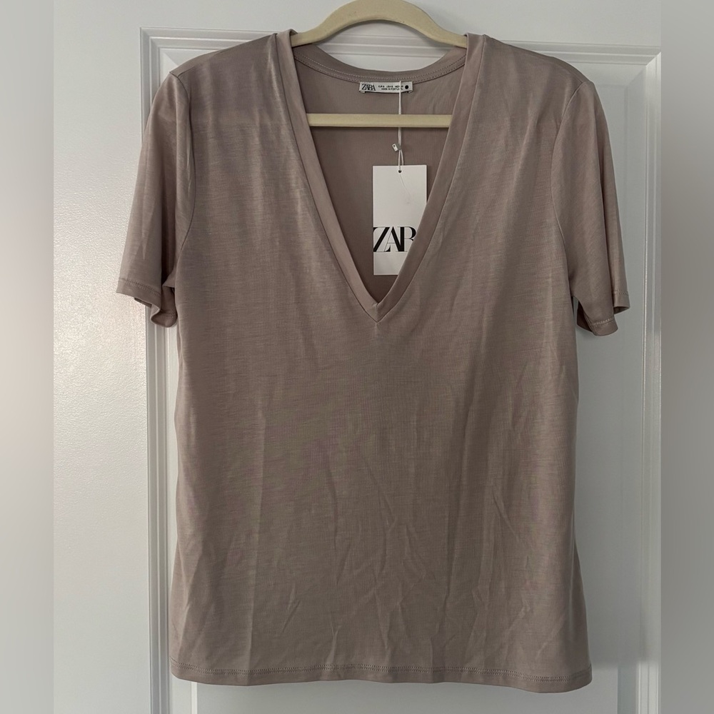 Zara Fitted Short Sleeve T-Shirt S